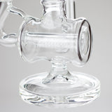 11" Clear Recycler Glass Bong with Inline Diffuser
