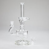 11" Clear Recycler Glass Bong with Inline Diffuser