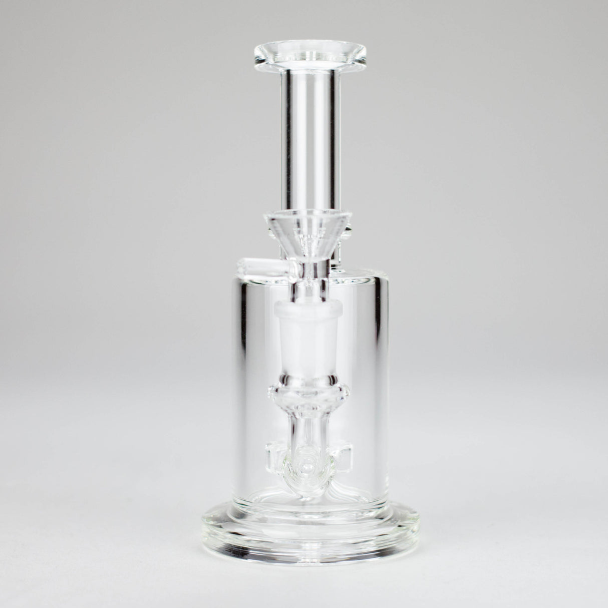 7" Clear Glass Bong with Built-In Diffuser