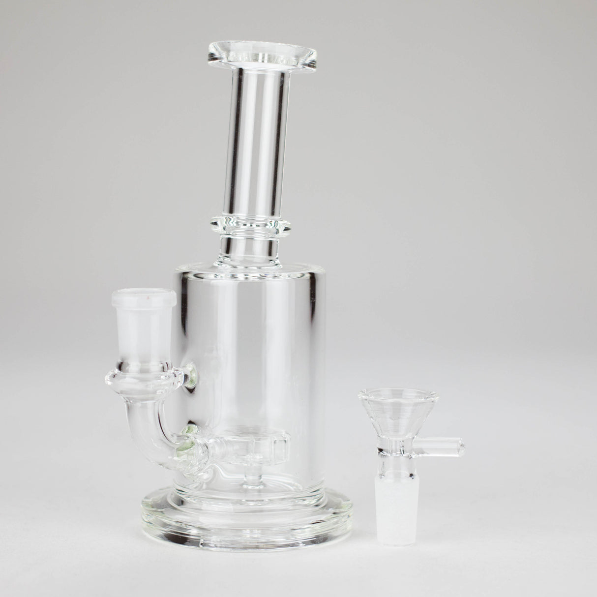 7" Clear Glass Bong with Built-In Diffuser