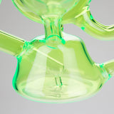 11" Slim Green Recycler Glass Bong