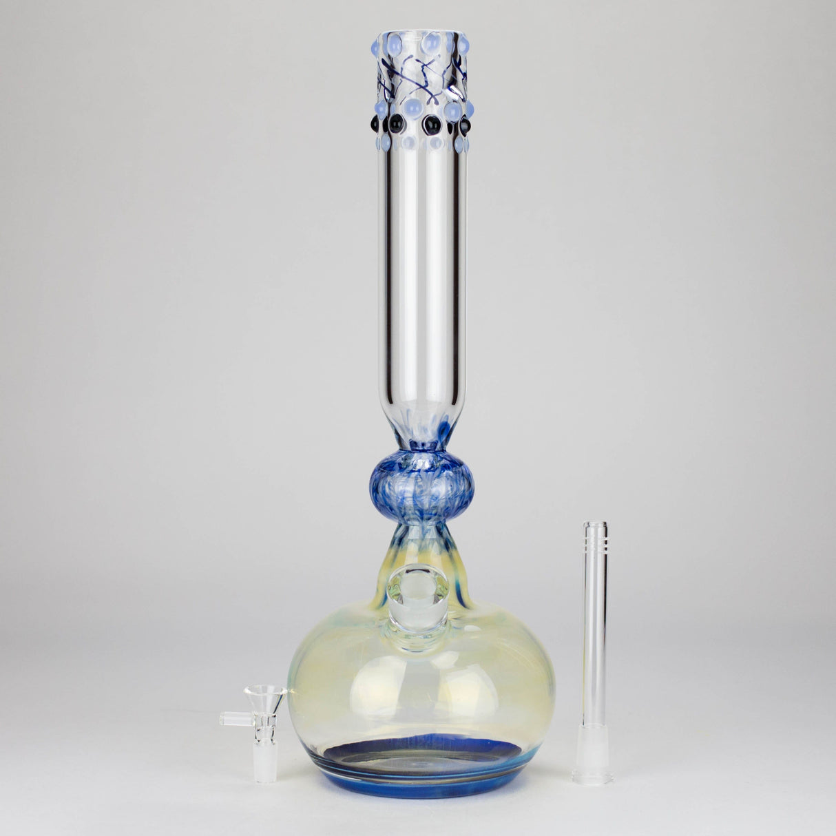 Canadian Distributor Glass Bong 16″ Inside Out Jade Blue Color Tube Glass Bong [C2698] 16″ Inside Out Jade Blue Color Tube Glass Bong [C2698]