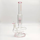 Fortune | 14" Double Inline Stemless to Grid Percolator Bong [1450PC]
