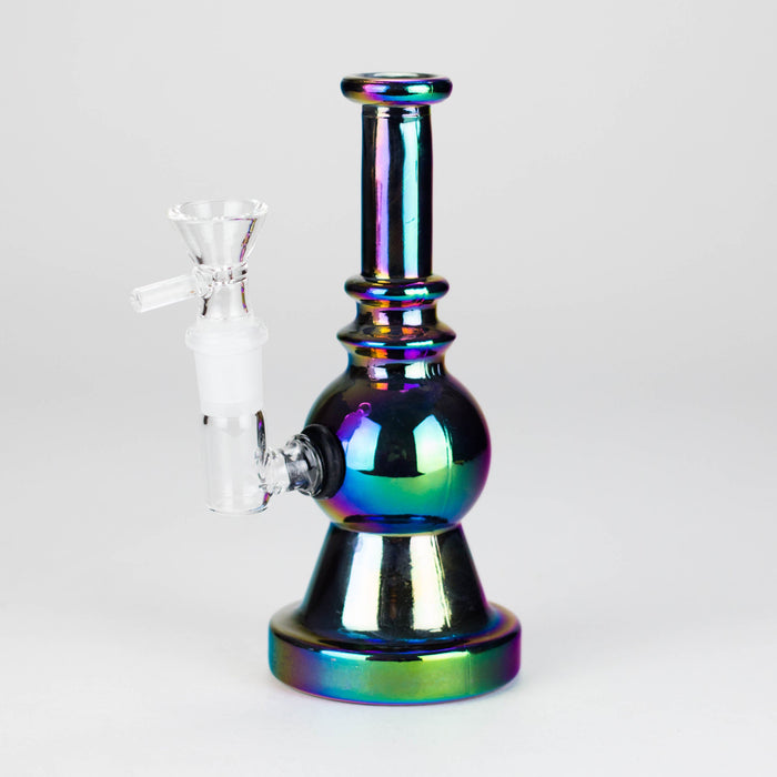 6.5 inch Dream Crystal Mini Glass Bong FHS035B in dark rainbow finish