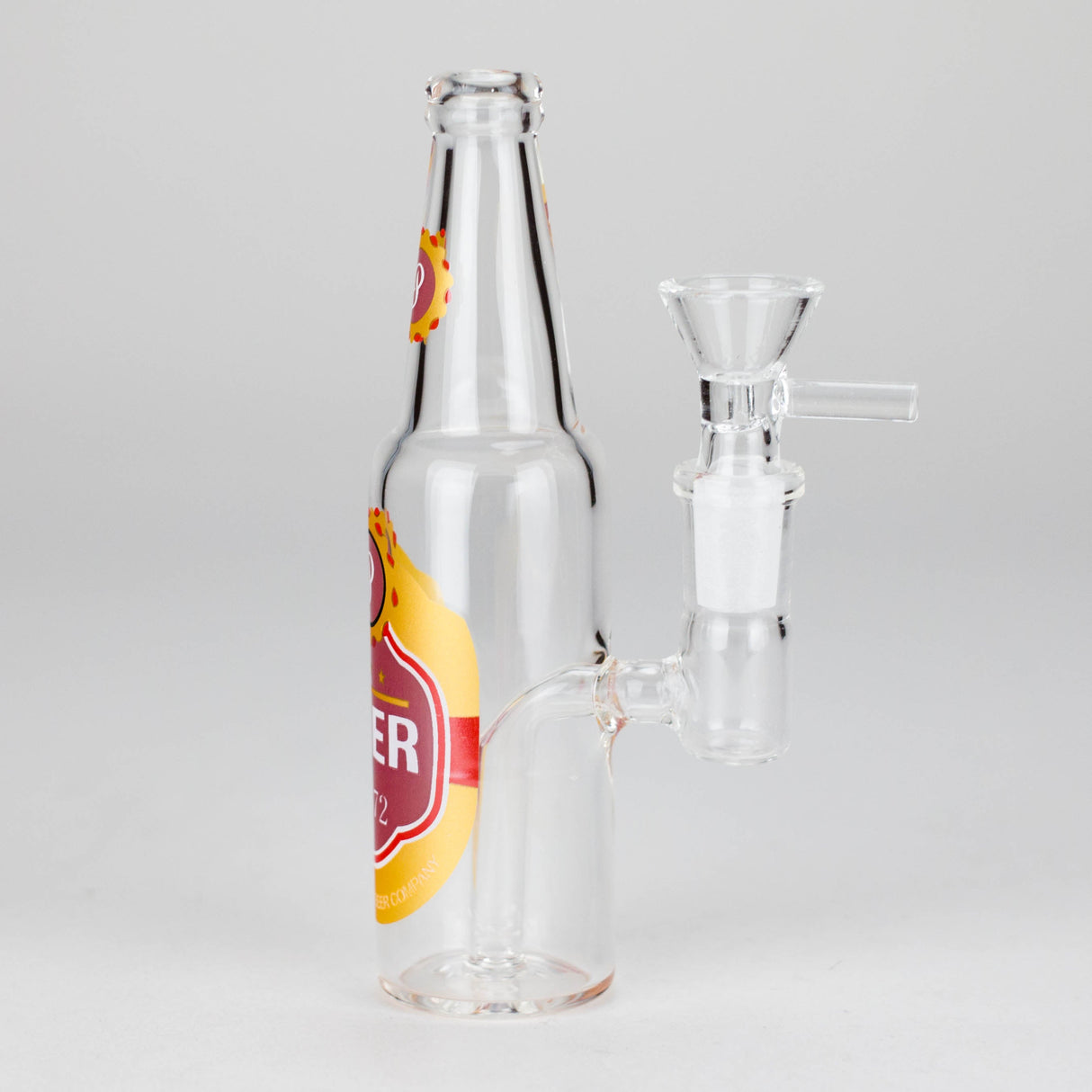 6" Novelty Beer Bottle Glass Water Pipe