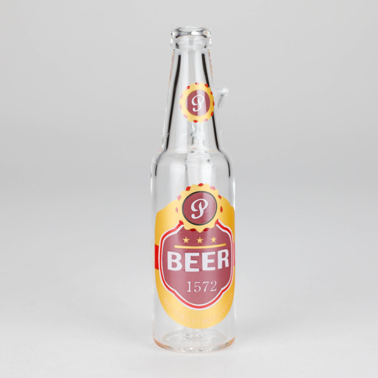 6" Novelty Beer Bottle Glass Water Pipe