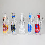 6" Novelty Beer Bottle Glass Water Pipe