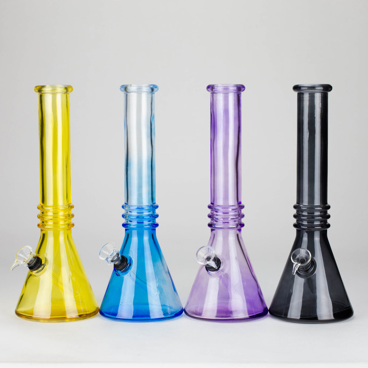 12" Coloured Soft Glass Water Bong with 3.5" Bowl Slide