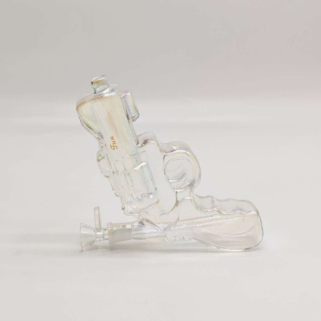 Fortune Glass Bong Electroplated 7.5" Pistol Glass Bong [SGun2-A] Electroplated 7.5" Pistol Glass Bong [SGun2-A]