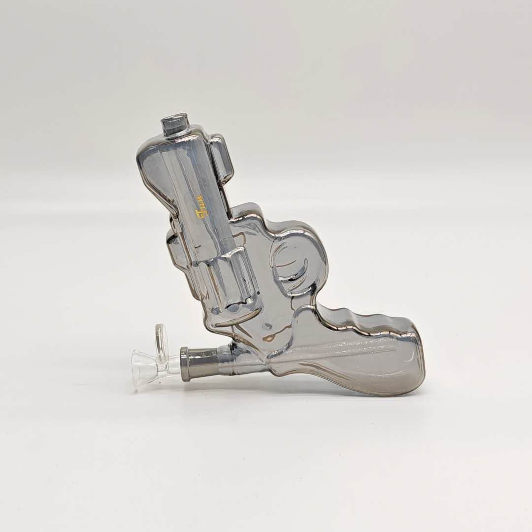 Fortune Glass Bong Electroplated 7.5" Pistol Glass Bong [SGun2-A] Electroplated 7.5" Pistol Glass Bong [SGun2-A]