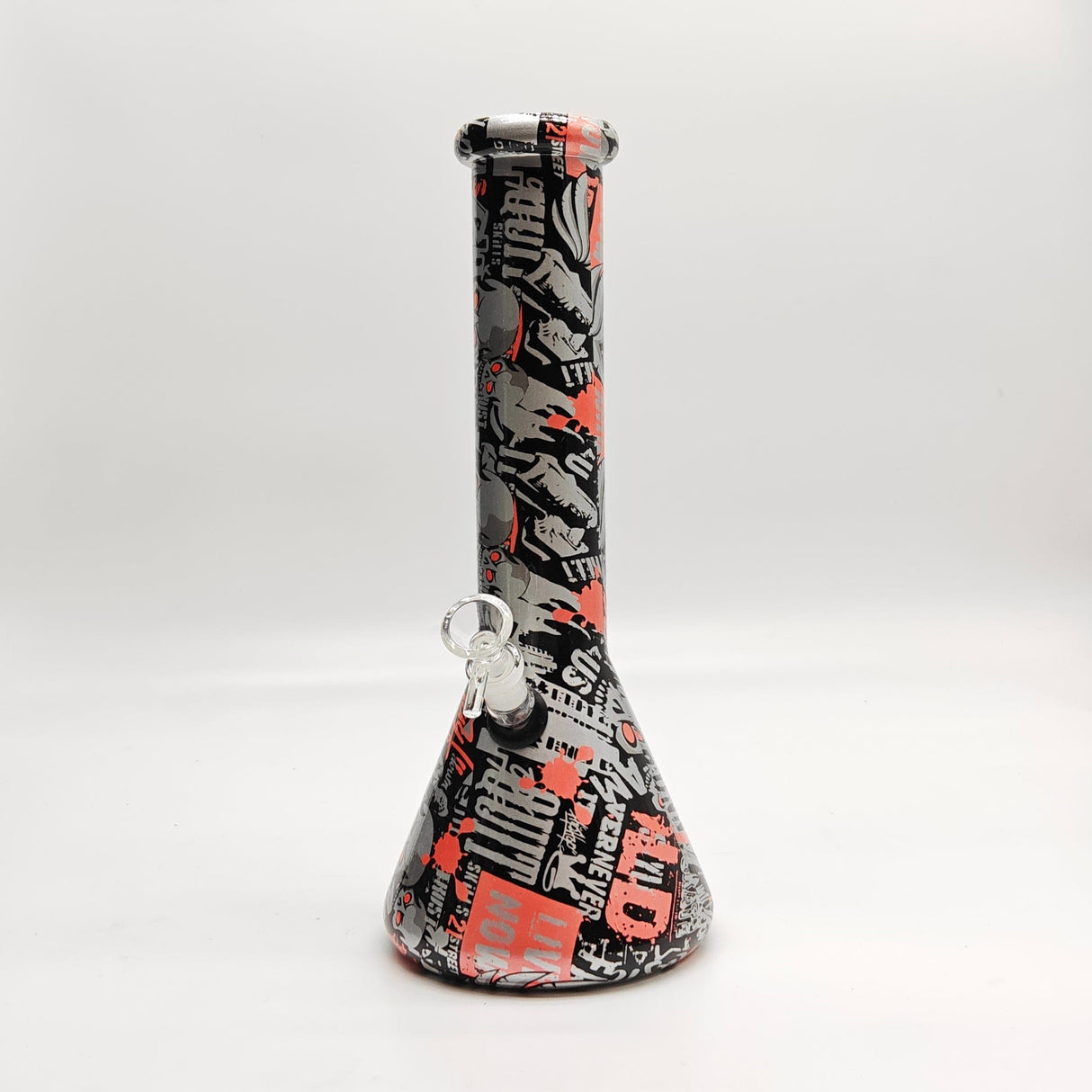 Super Supplys Inc Glass Bong 13" 7mm Hydrographic Glass Bong-Assorted Designs 13" 7mm Hydrographic Glass Bong-Assorted Designs