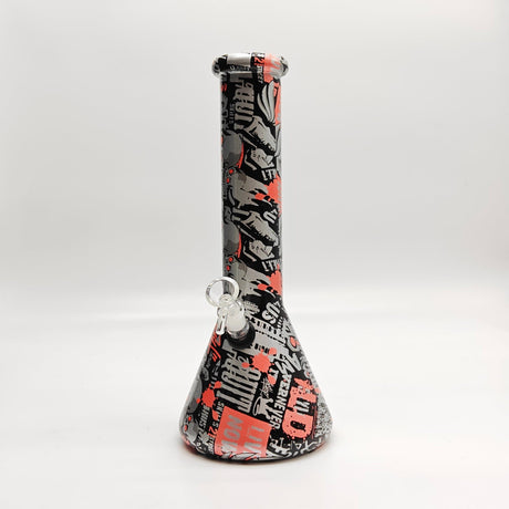 Super Supplys Inc Glass Bong 13" 7mm Hydrographic Glass Bong-Assorted Designs 13" 7mm Hydrographic Glass Bong-Assorted Designs