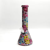 Super Supplys Inc Glass Bong 13" 7mm Calavera Hydrographic Glass Bong-Assorted Designs 13" 7mm Calavera Hydrographic Glass Bong-Assorted Designs