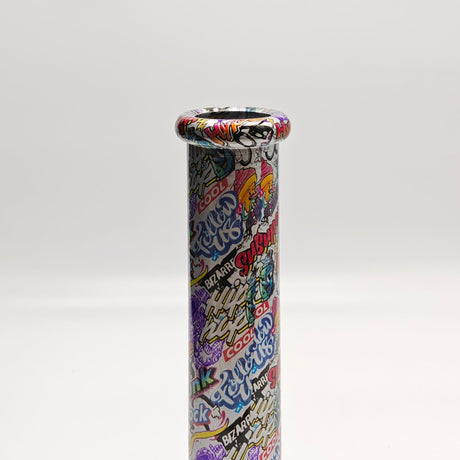 Super Supplys Inc Glass Bong 13" 7mm Calavera Hydrographic Glass Bong-Assorted Designs 13" 7mm Calavera Hydrographic Glass Bong-Assorted Designs