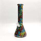 Super Supplys Inc Glass Bong 13" 7mm Calavera Hydrographic Glass Bong-Assorted Designs 13" 7mm Calavera Hydrographic Glass Bong-Assorted Designs