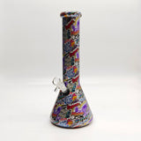 Super Supplys Inc Glass Bong 13" 7mm Calavera Hydrographic Glass Bong-Assorted Designs 13" 7mm Calavera Hydrographic Glass Bong-Assorted Designs