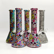 Super Supplys Inc Glass Bong 13" 7mm Calavera Hydrographic Glass Bong-Assorted Designs 13" 7mm Calavera Hydrographic Glass Bong-Assorted Designs