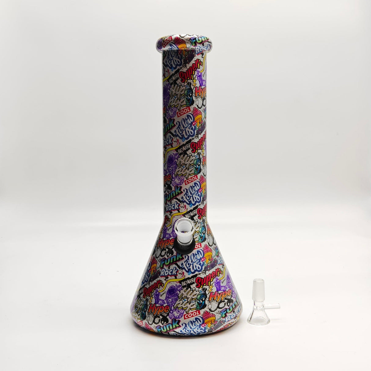 Super Supplys Inc Glass Bong 13" 7mm Calavera Hydrographic Glass Bong-Assorted Designs 13" 7mm Calavera Hydrographic Glass Bong-Assorted Designs