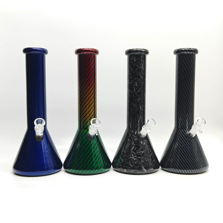Super Supplys Inc Glass Bong 12.5" 7mm Gradient Style Glass Bong-Assorted designs [BLX-03-6] 12.5" 7mm Gradient Style Glass Bong-Assorted designs [BLX-03-6]