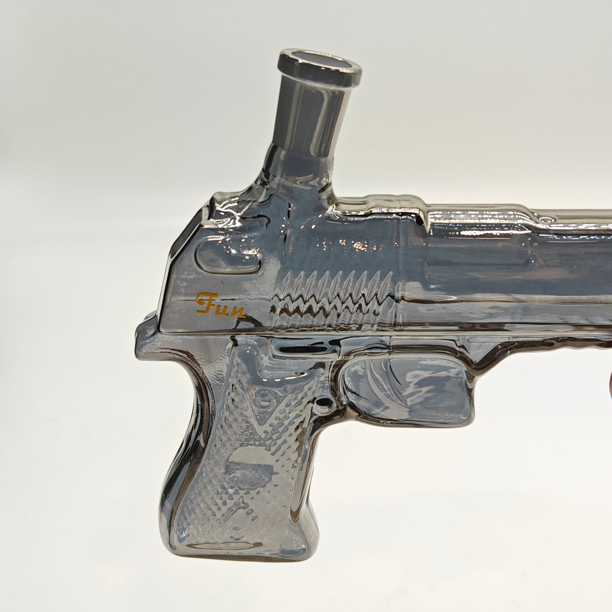 7.5" Pistol-Shaped Glass Bong with 14 mm Bowl Stem