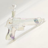 7.5" Pistol-Shaped Glass Bong with 14 mm Bowl Stem