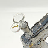7.5" Pistol-Shaped Glass Bong with 14 mm Bowl Stem