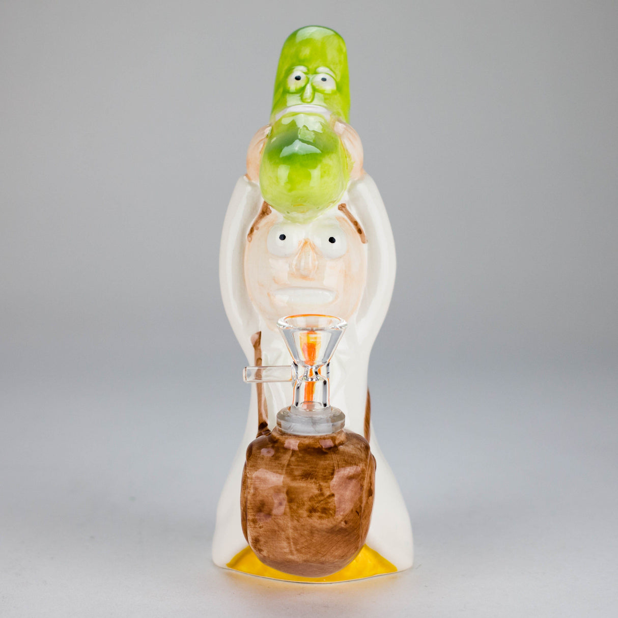 Canadian Distributor Ceramic Bong 8″ Pickle Adventure Design Ceramic Bong – Whimsical Vintage Style  [ES081WP] 8″ Pickle Adventure Design Ceramic Bong – Whimsical Vintage Style  [ES081WP]