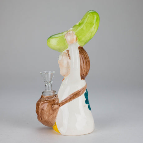 Canadian Distributor Ceramic Bong 8″ Pickle Adventure Design Ceramic Bong – Whimsical Vintage Style  [ES081WP] 8″ Pickle Adventure Design Ceramic Bong – Whimsical Vintage Style  [ES081WP]