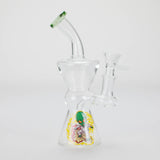 6.5" Cartoon Print Glass Bong with Fixed Diffuser