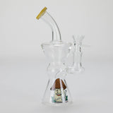 6.5" Cartoon Print Glass Bong with Fixed Diffuser