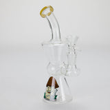 6.5" Cartoon Print Glass Bong with Fixed Diffuser
