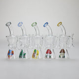 6.5" Cartoon Print Glass Bong with Fixed Diffuser