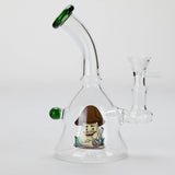 Canadian Distributor Glass Bong 6.5" Cartoon Print Mini Glass Bong with Fixed Diffuser 6.5" Cartoon Print Mini Glass Bong | Canada