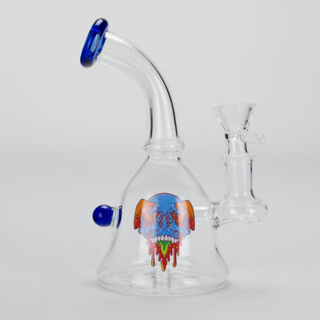 Canadian Distributor Glass Bong 6.5" Cartoon Print Mini Glass Bong with Fixed Diffuser 6.5" Cartoon Print Mini Glass Bong | Canada