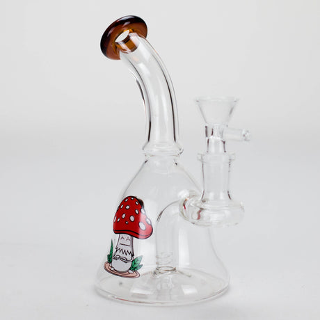 Canadian Distributor Glass Bong 6.5" Cartoon Print Mini Glass Bong with Fixed Diffuser 6.5" Cartoon Print Mini Glass Bong | Canada