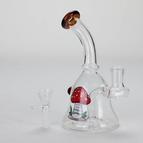 Canadian Distributor Glass Bong 6.5" Cartoon Print Mini Glass Bong with Fixed Diffuser 6.5" Cartoon Print Mini Glass Bong | Canada
