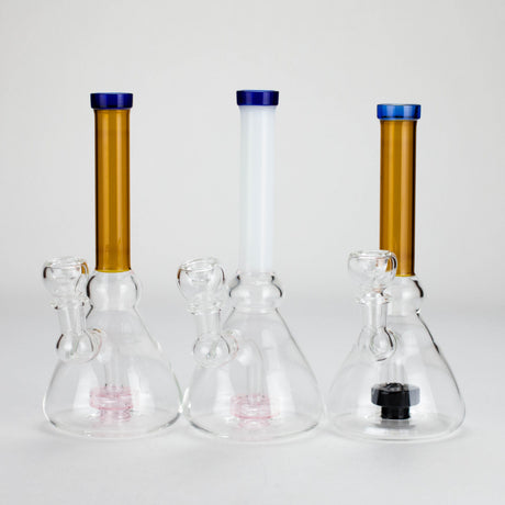 Bongzie Smokes Glass Bong 8.5" Stemless Glass Bong with Diffuser – Assorted Colors 8.5" Stemless Glass Bong with Diffuser – Assorted Colors