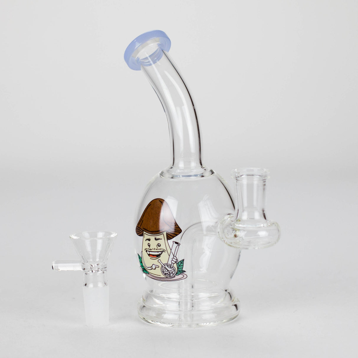 6.5" Cartoon Print Mini Bong with Fixed Diffuser
