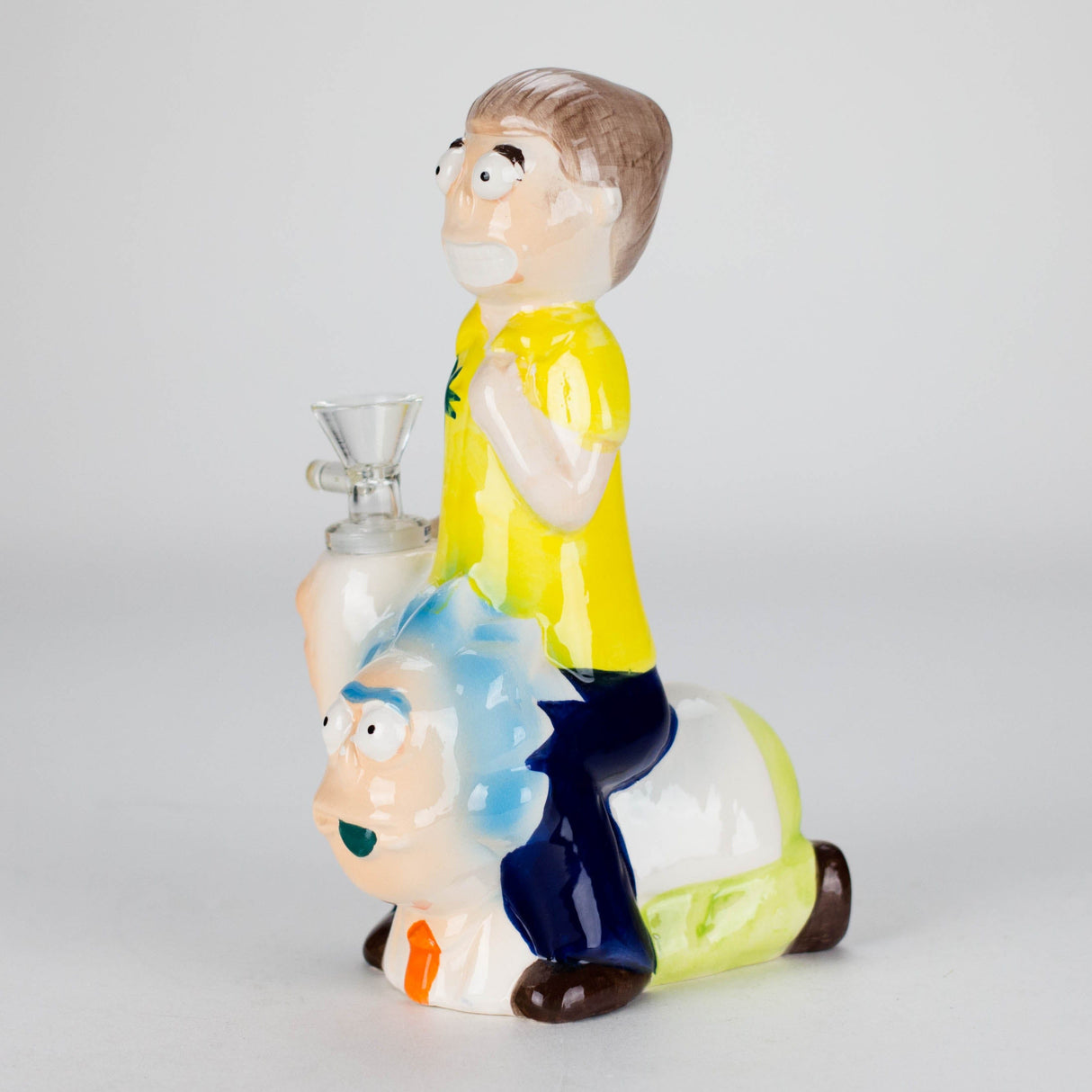 Canadian Distributor Ceramic Bong 8″ Cartoon Duo Adventure Ceramic Bong – Whimsical Vintage Collection  [ES082WP] 8″ Cartoon Duo Adventure Ceramic Bong – Whimsical Vintage Collection  [ES082WP]