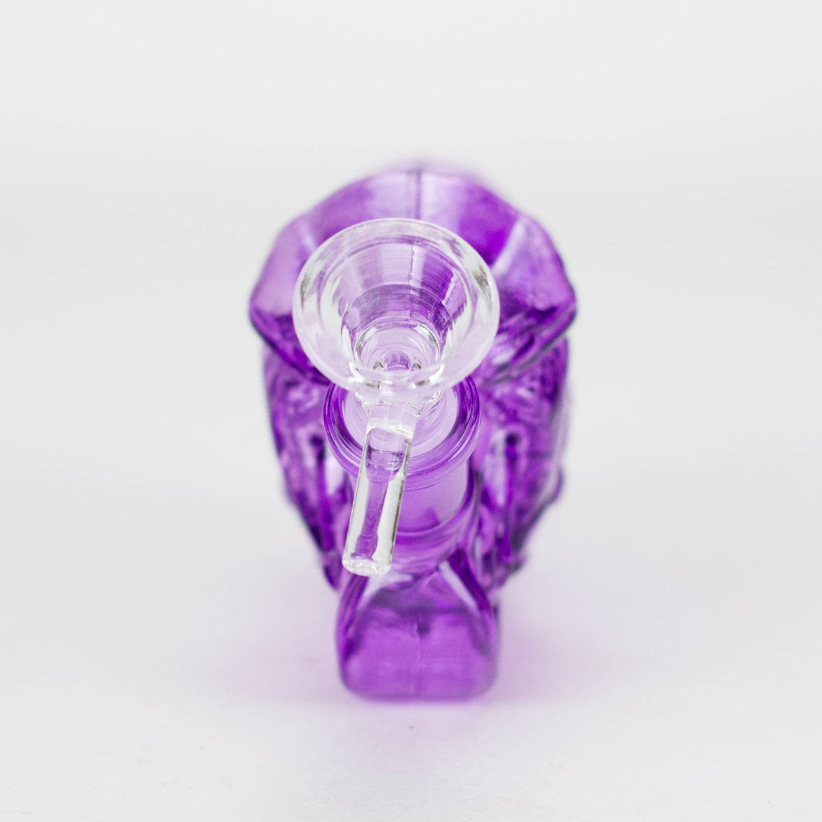 Canadian Distributor Glass Bong 7″ Purple Heavy Bike Soft Glass Bong [TX217] 7″ Purple Heavy Bike Soft Glass Bong [TX217]