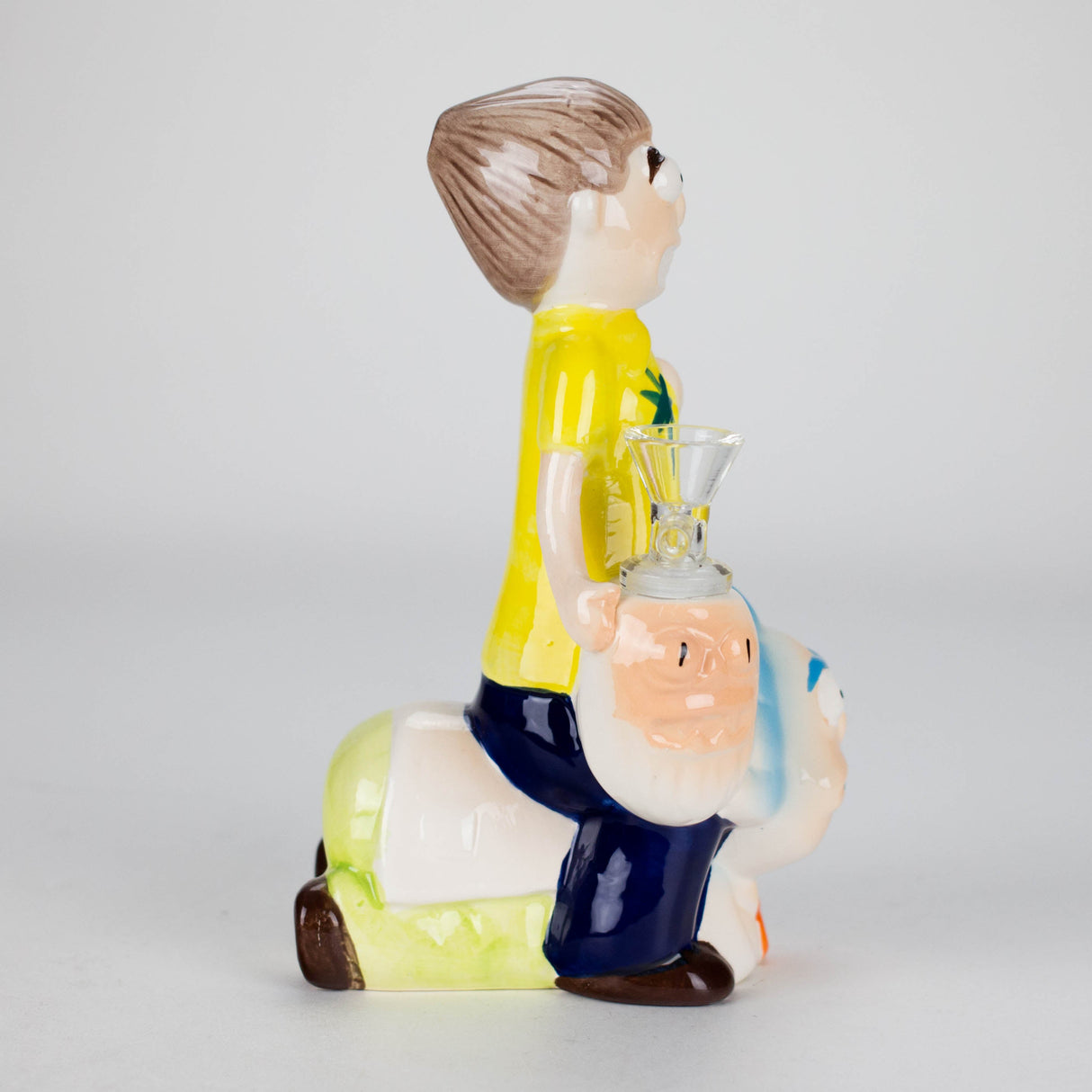 Canadian Distributor Ceramic Bong 8″ Cartoon Duo Adventure Ceramic Bong – Whimsical Vintage Collection  [ES082WP] 8″ Cartoon Duo Adventure Ceramic Bong – Whimsical Vintage Collection  [ES082WP]