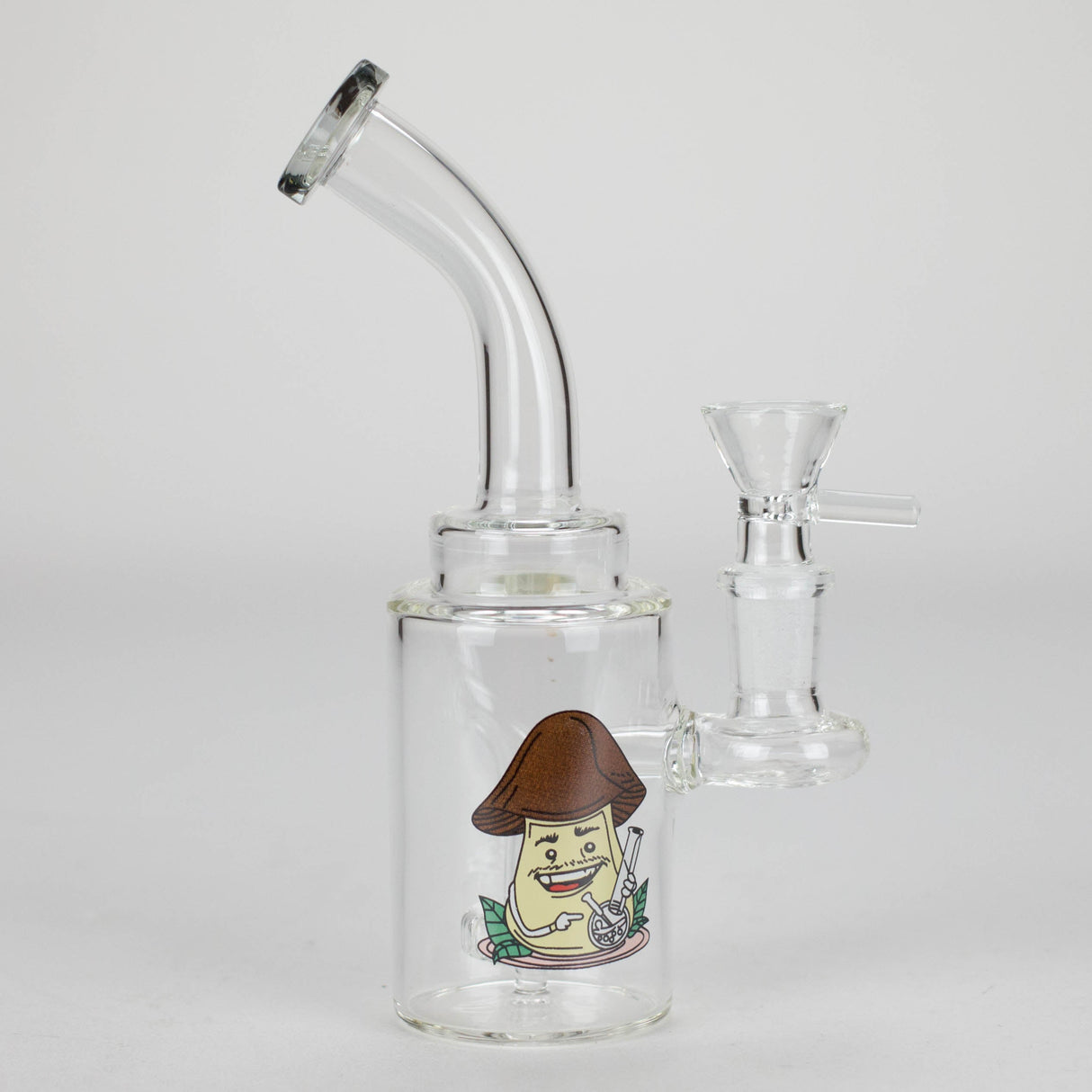 6.5" Bent Neck Cartoon Glass Bong with 14 mm Bowl