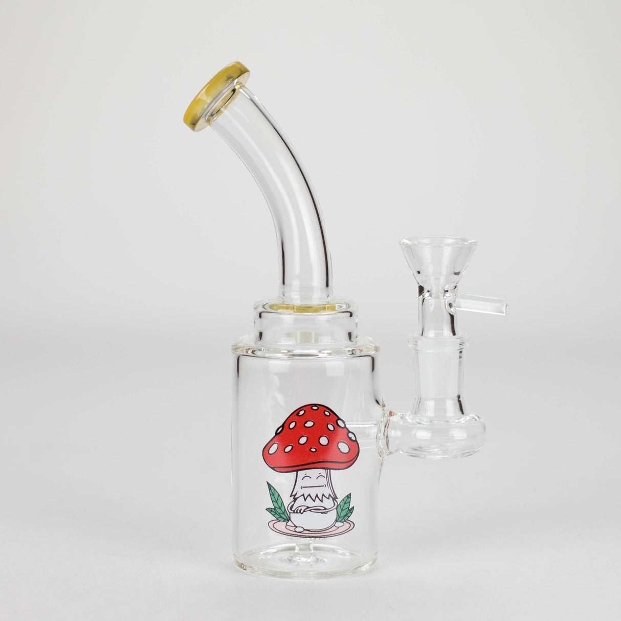 6.5" Bent Neck Cartoon Glass Bong with 14 mm Bowl