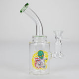 6.5" Bent Neck Cartoon Glass Bong with 14 mm Bowl