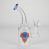 6.5" Bent Neck Cartoon Glass Bong with 14 mm Bowl