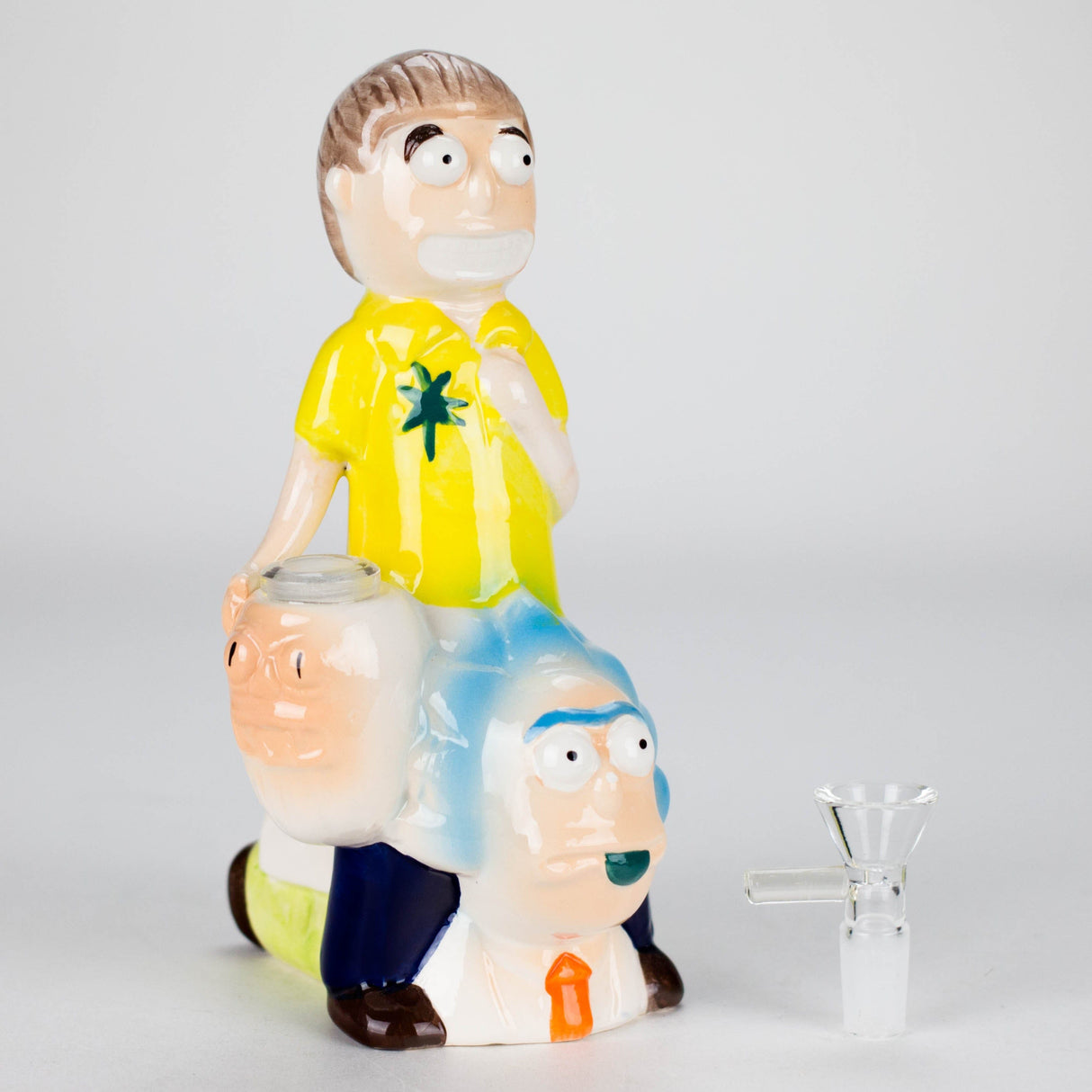 Canadian Distributor Ceramic Bong 8″ Cartoon Duo Adventure Ceramic Bong – Whimsical Vintage Collection  [ES082WP] 8″ Cartoon Duo Adventure Ceramic Bong – Whimsical Vintage Collection  [ES082WP]