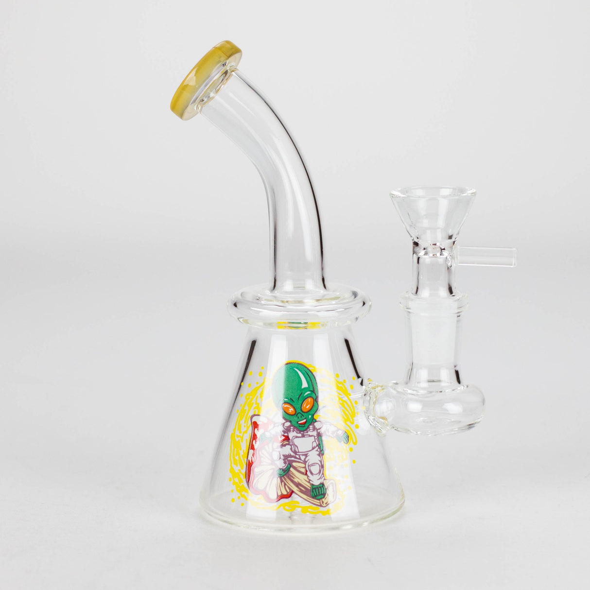 6.5" Cartoon-Themed Mini Bong with Angled Mouthpiece