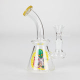 6.5" Cartoon-Themed Mini Bong with Angled Mouthpiece