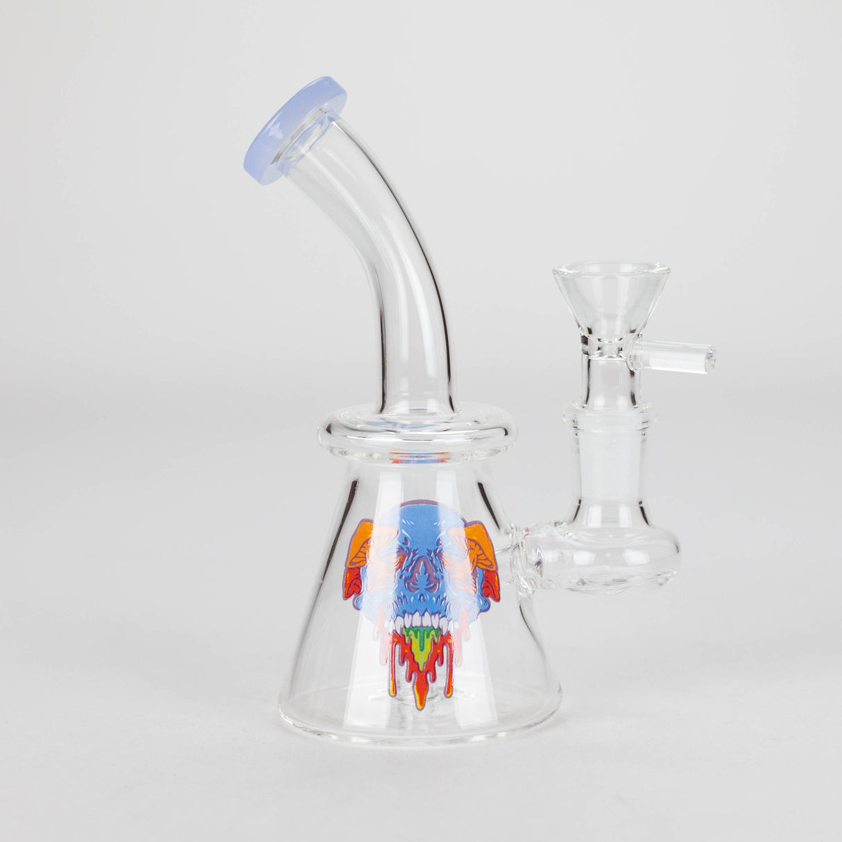 6.5" Cartoon-Themed Mini Bong with Angled Mouthpiece