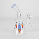 6.5" Cartoon-Themed Mini Bong with Angled Mouthpiece